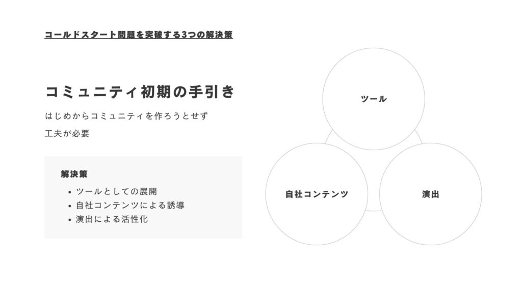 コールドスタート問題を突破する3つの解決策